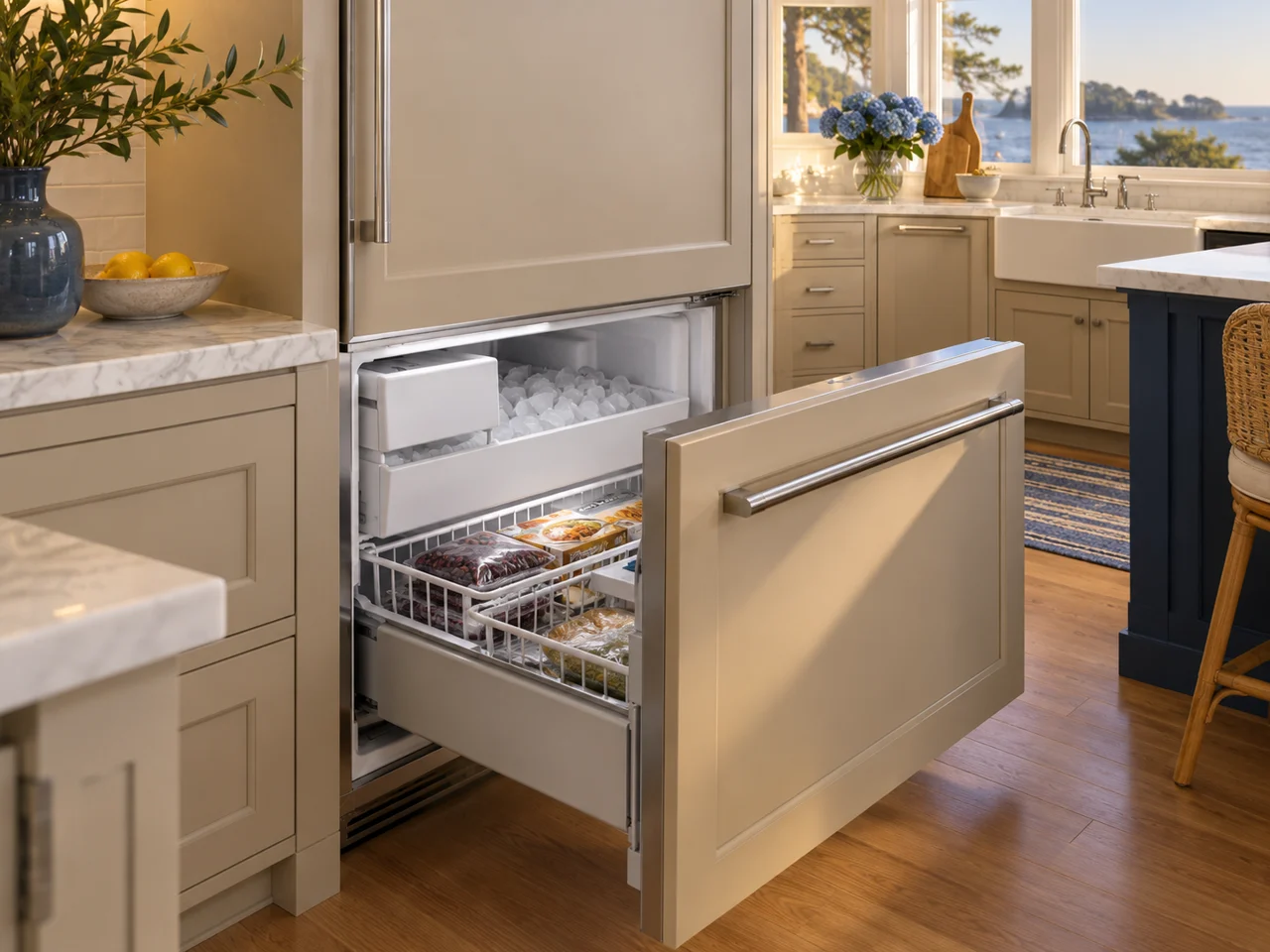Illustration of a Sub-Zero ice maker
